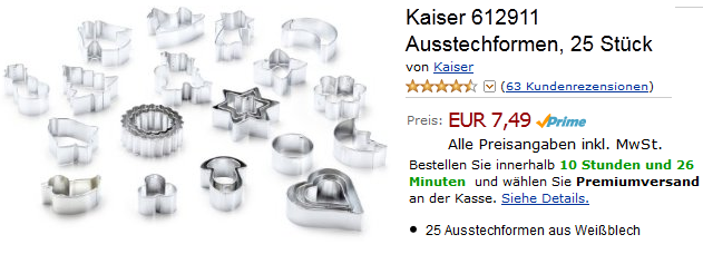 Ausstechformen billig Kekse Plätzchenformen Kinder und Eltern Kaiser