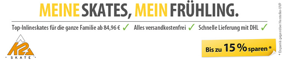 Inlineskates von K2 jetzt günstig bei MeinPaket