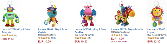 Lamaza Play and Grow Spielsachen bei Amazon