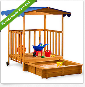 Sandkasten mit Veranda billig bei ebay