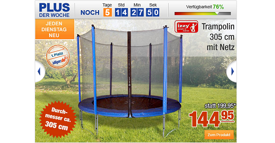 Trampolin als Plus der Woche