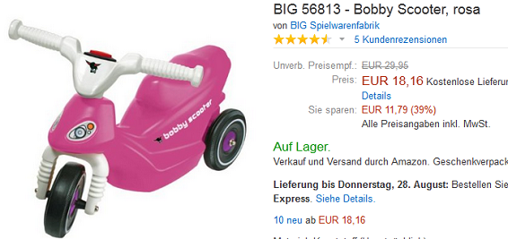 BIG Scooter billig und reduziert