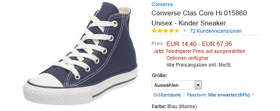 Converse Chucks billig für Kinder