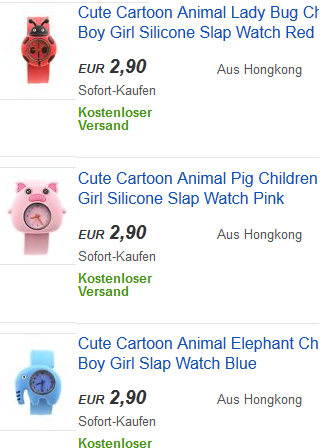 Kinderuhren billig