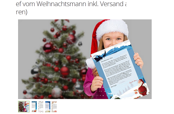 Post vom Weihnachtsmann Geschenkidee