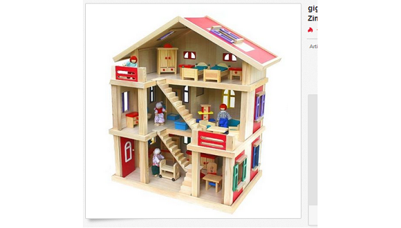 Puppenhaus billig Holzspielzeug Geschenkidee