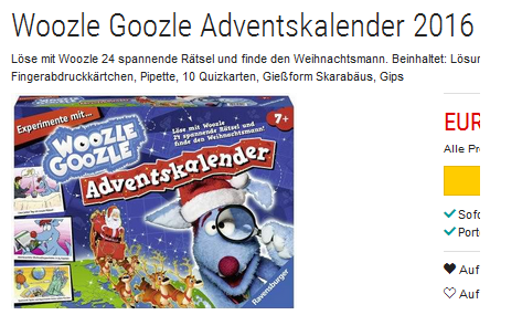 Woozle Goozle Adventskalender bei bücher.de