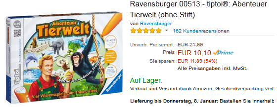 tiptoi reduziert, billig, günstig