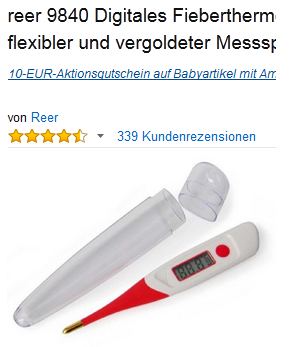 digitales Fieberthermometer von reer günstig & reduziert