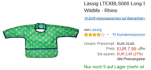 Wildlife Lätzchen von Lässig stark reduziert