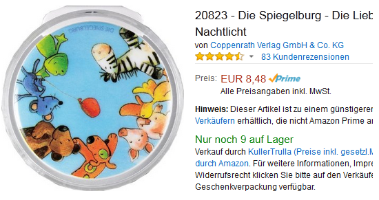 süßes Nachtlich für Kinder