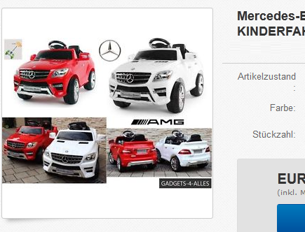 Kinderfahrzeug & Elektroauto Mercedes-Benz ML350