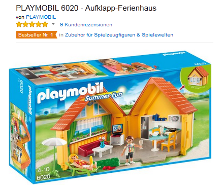 playmobil Ferienhaus zum Aufklappen reduziert