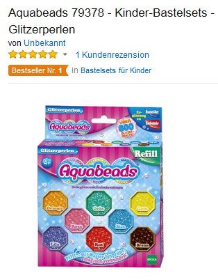 Aquabeads Glitzerperlen für Kinder