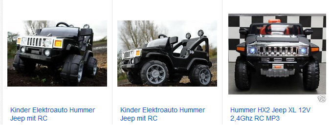 Hummer Elektroauto mit Fernbedienung günstig