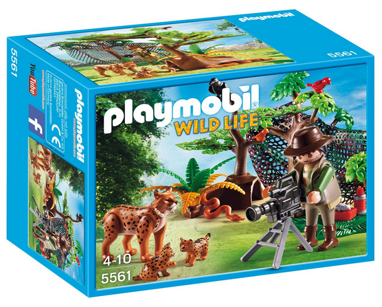 Luchsfamilie mit Tierfilmer stark reduziert