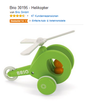 Brio Helikopter günstig bei Amazon