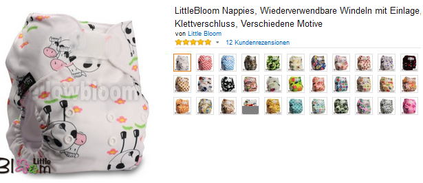 Nappies - wiederverwendbare Windel mit Einlage