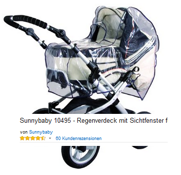 Sunnybaby Regenschutz und Schneeschutz für Kinderwagen