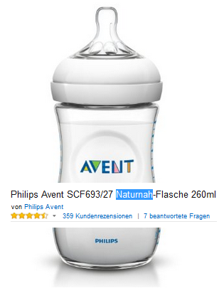 naturnah Babyflasche von Philips Avent