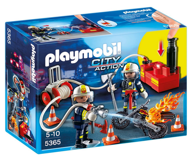 playmobil Feuerwehrmann mit Löschpumpe billig