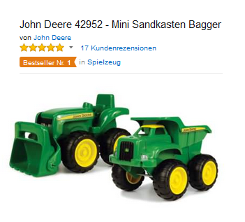 John Deere Sandkasten-Set Bagger & Lastwagen