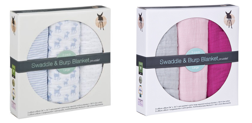 Swaddle & Burp Blanket pre-washed bei Amazon
