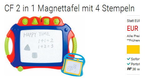 2-in-1 Schreibtafel für Babys