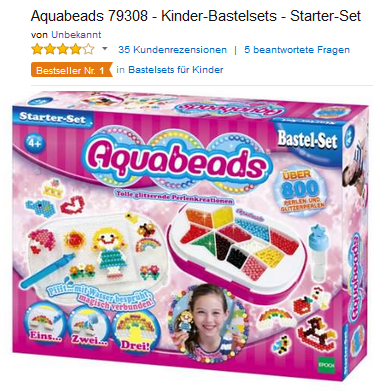 Aquabeads Bastel-Set Starter-Set für Kinder