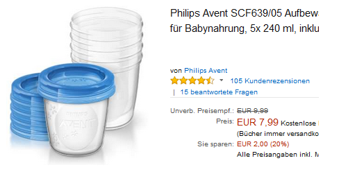 Dosen für Babyessen von Philips Avent SCF639