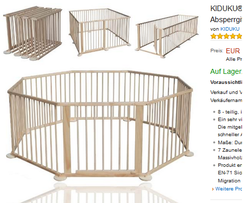 KIDUKU Laufgitter & Laufstall für Kinder & Babys