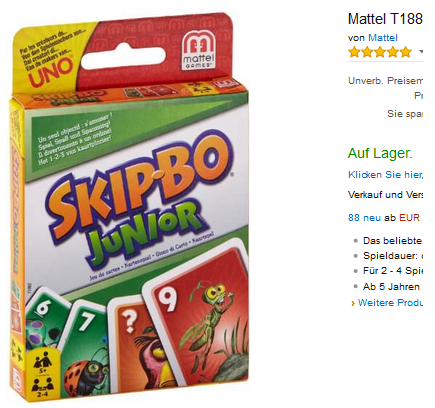 Skip-Bo Junior für Kinder reduziert