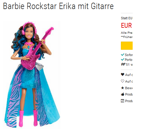 Barbie-Puppe Rockstar reduziert