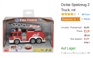 Feuerwehrauto Fire Truck von Dickies Spielzeug