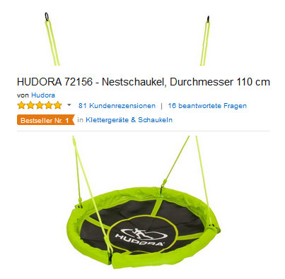 HUDORA Nestschaukel 1,1 Meter günstig, versandkostenfrei