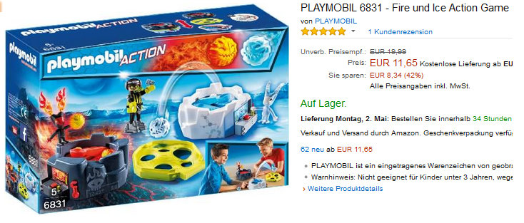 playmobil Feuer & Eis 6831 billig bei Amazon