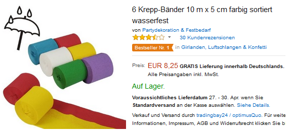 wasserfestes Kreppband