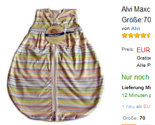 Alvi Mäxchen Sommerschlafsack für Babys