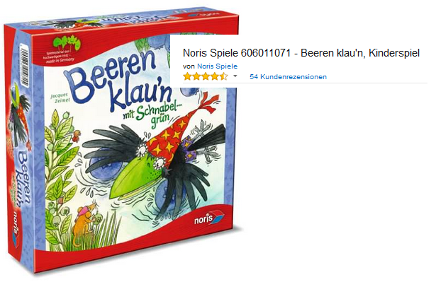 Beeren klau'n günstiges Kinderspiel von noris bei Amazon für 15,30 Euro kaufen