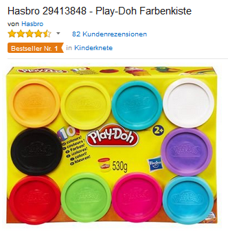 Kinderknete Play-Doh Farbenkiste bei Amazon