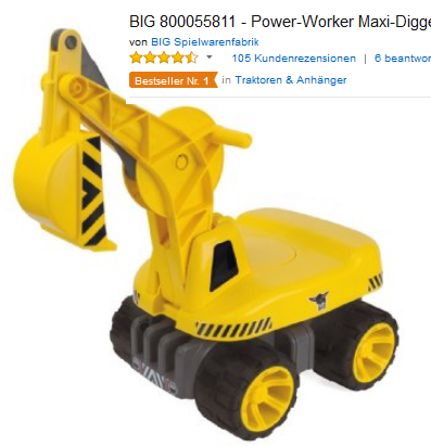 Maxi-Digger Spielzeug-Bagger von BIG