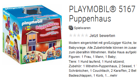 Mein Neues Mitnehm-Puppenhaus 5167 von playmobil