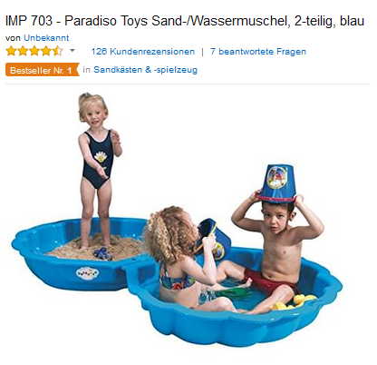 Muschel für Sand & Wasser von Paradiso Toys