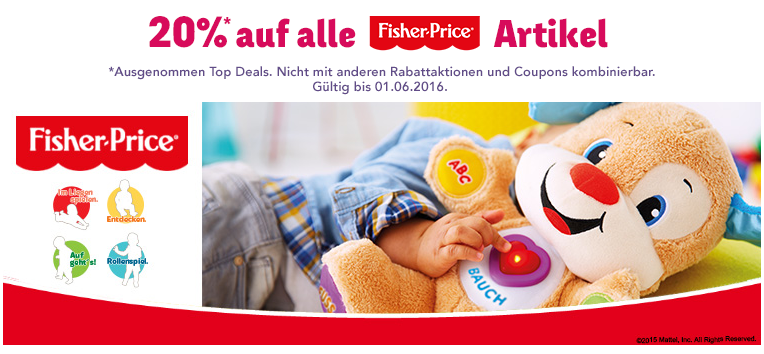 Rabatt auf Fisher Price bei toysrus