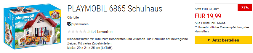Schulhaus von playmobil reduziert erhältlich