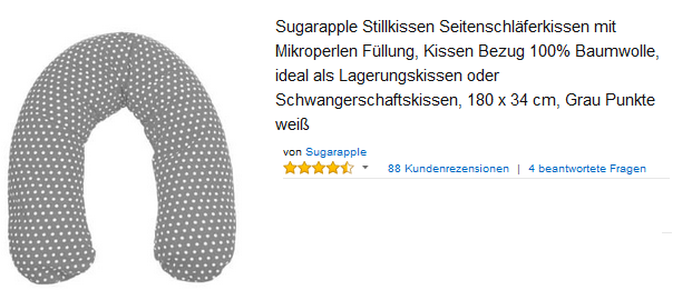 Stillkissen & Seitenschläferkissen von Sugarapple bei Amazon kaufen