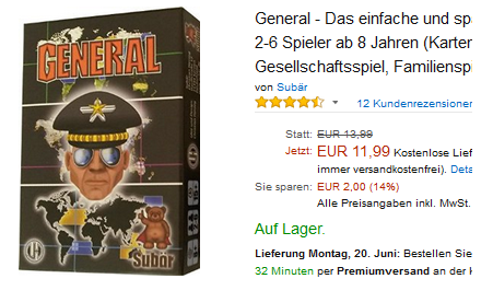 General Kartenspiel reduziert