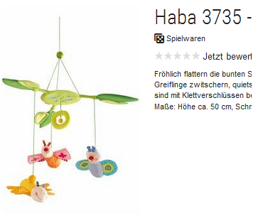 Haba Mobile mit Blütenfaltern