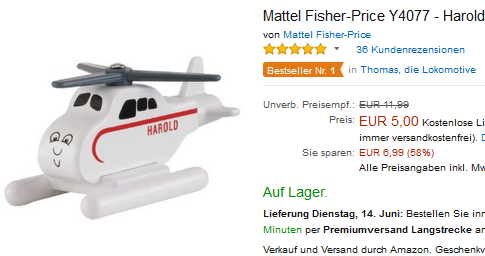 Harold aus Holz von Thomas und seine Freunde