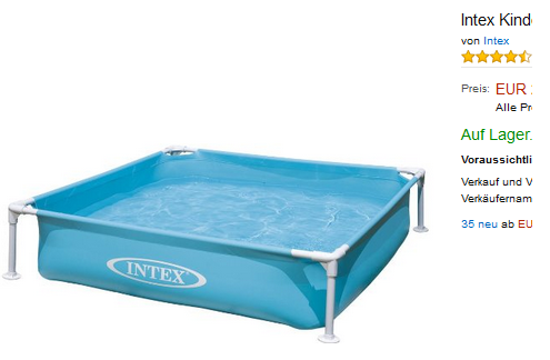 Intex Kinderpool Frame Pool Mini Planschen für Kleinkinder